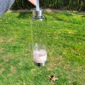 Rose Quartz Crystal Water Bottle
